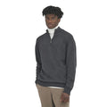 Charcoal - Side - Ecologie Unisex Adult Wakhan Knitted Quarter Zip Sweatshirt