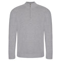 Heather Grey - Front - Ecologie Unisex Adult Wakhan Knitted Quarter Zip Sweatshirt