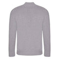 Heather Grey - Back - Ecologie Unisex Adult Wakhan Knitted Quarter Zip Sweatshirt