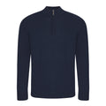 Navy - Front - Ecologie Unisex Adult Wakhan Knitted Quarter Zip Sweatshirt