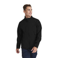 Black - Side - PRO RTX Mens 3 Layer Soft Shell Jacket