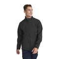 Charcoal - Side - PRO RTX Mens 3 Layer Soft Shell Jacket