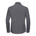 Convoy Grey - Back - Russell Collection Womens-Ladies Poplin Easy-Care Long-Sleeved Shirt