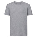 Light Oxford Grey - Front - Russell Collection Mens Organic T-Shirt