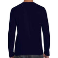 Navy - Front - Gildan Unisex Adult Softstyle Long-Sleeved T-Shirt