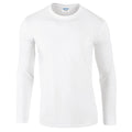 White - Front - Gildan Unisex Adult Softstyle Long-Sleeved T-Shirt