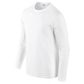 White - Side - Gildan Unisex Adult Softstyle Long-Sleeved T-Shirt