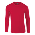 Red - Front - Gildan Unisex Adult Softstyle Long-Sleeved T-Shirt