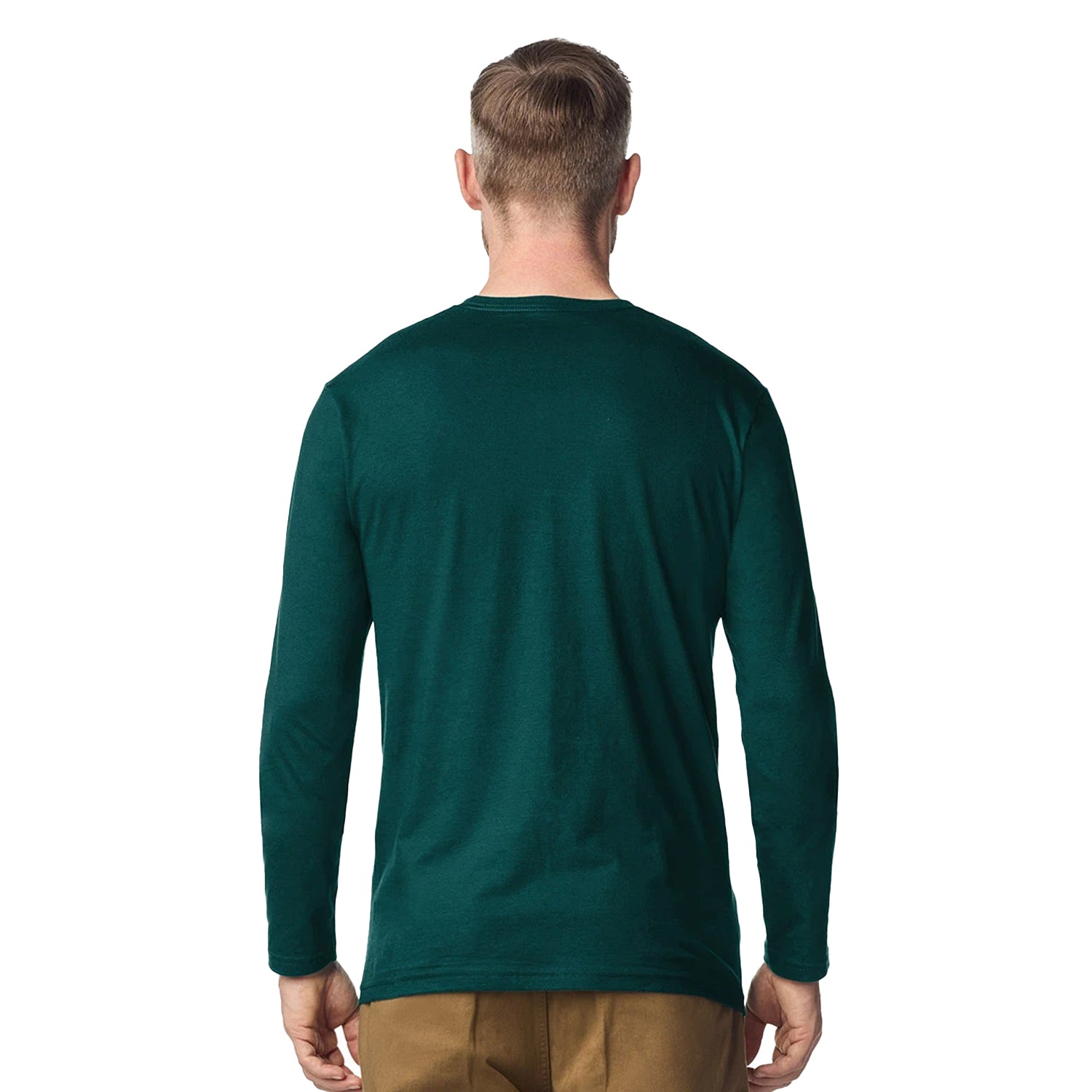 Fan Marine Green - Back - Gildan Unisex Adult Softstyle Long-Sleeved T-Shirt