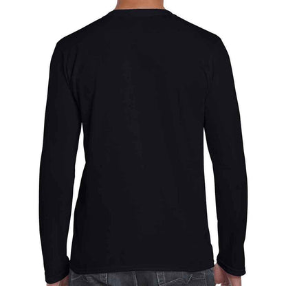 Black - Back - Gildan Unisex Adult Softstyle Long-Sleeved T-Shirt