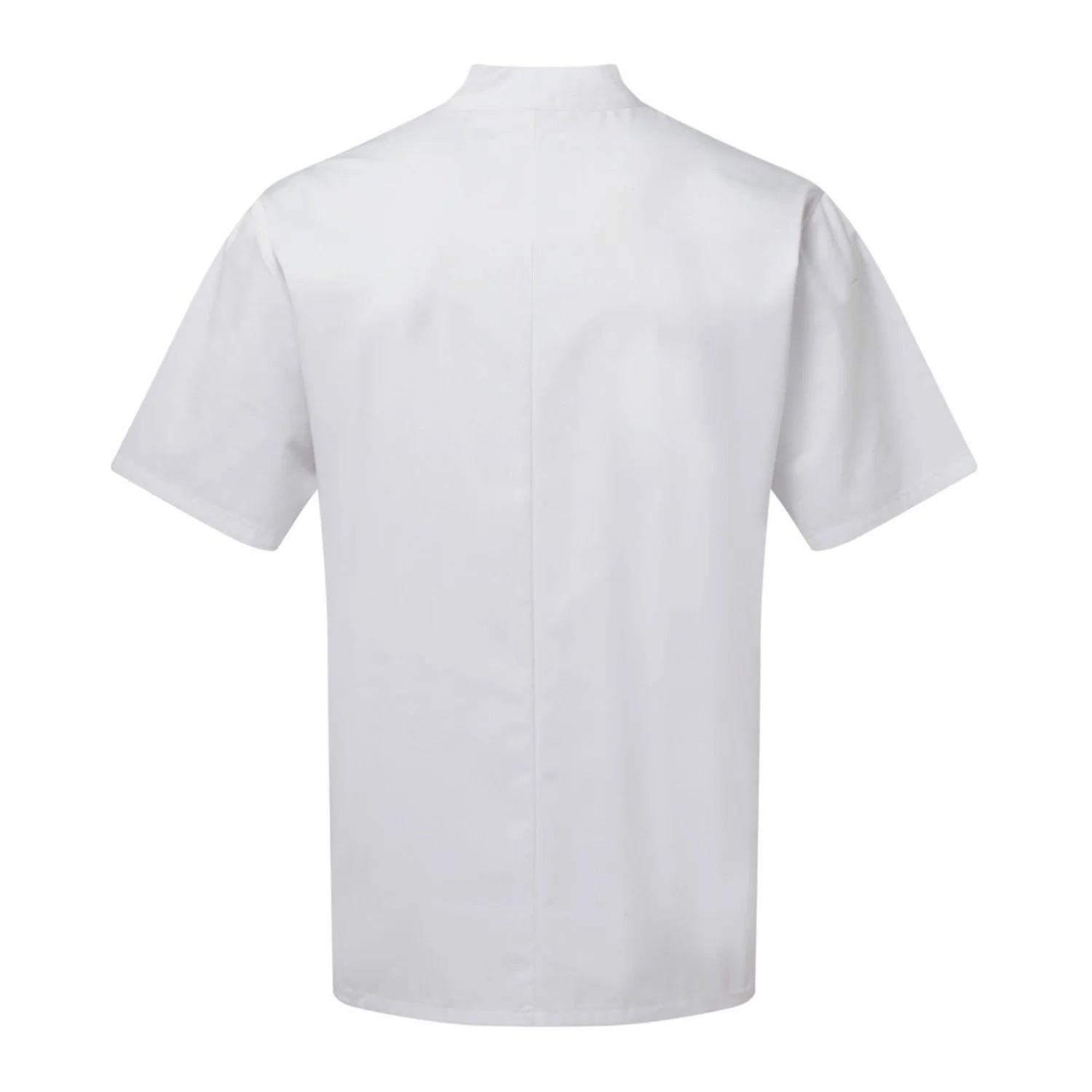 White - Back - Premier Unisex Adult Essential Short-Sleeved Chef Jacket