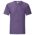 Heather Purple - Front - Fruit of the Loom Mens Iconic 150 Heather T-Shirt