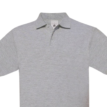 Heather Grey - Back - B&C Mens Safran Polo Shirt