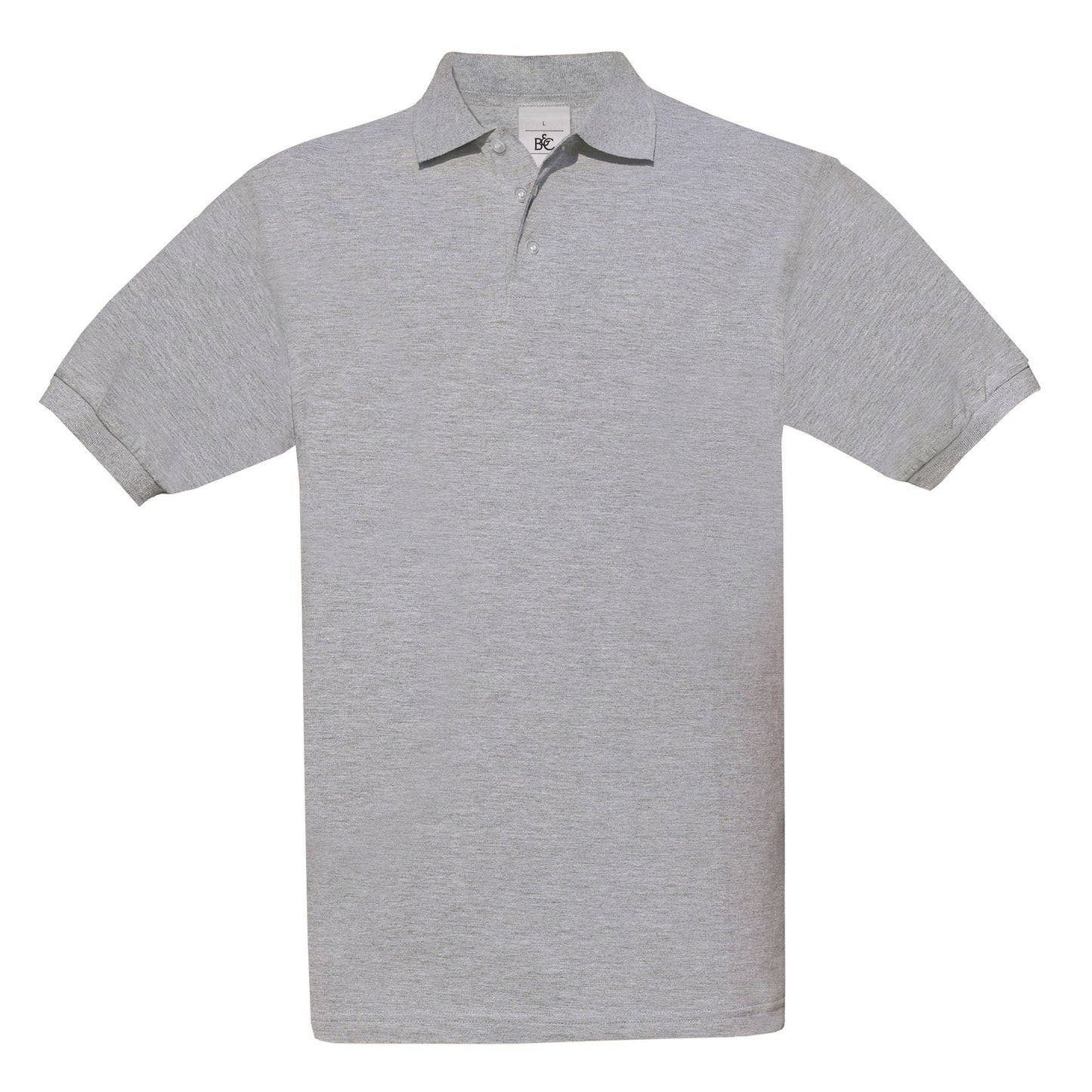 Heather Grey - Front - B&C Mens Safran Polo Shirt