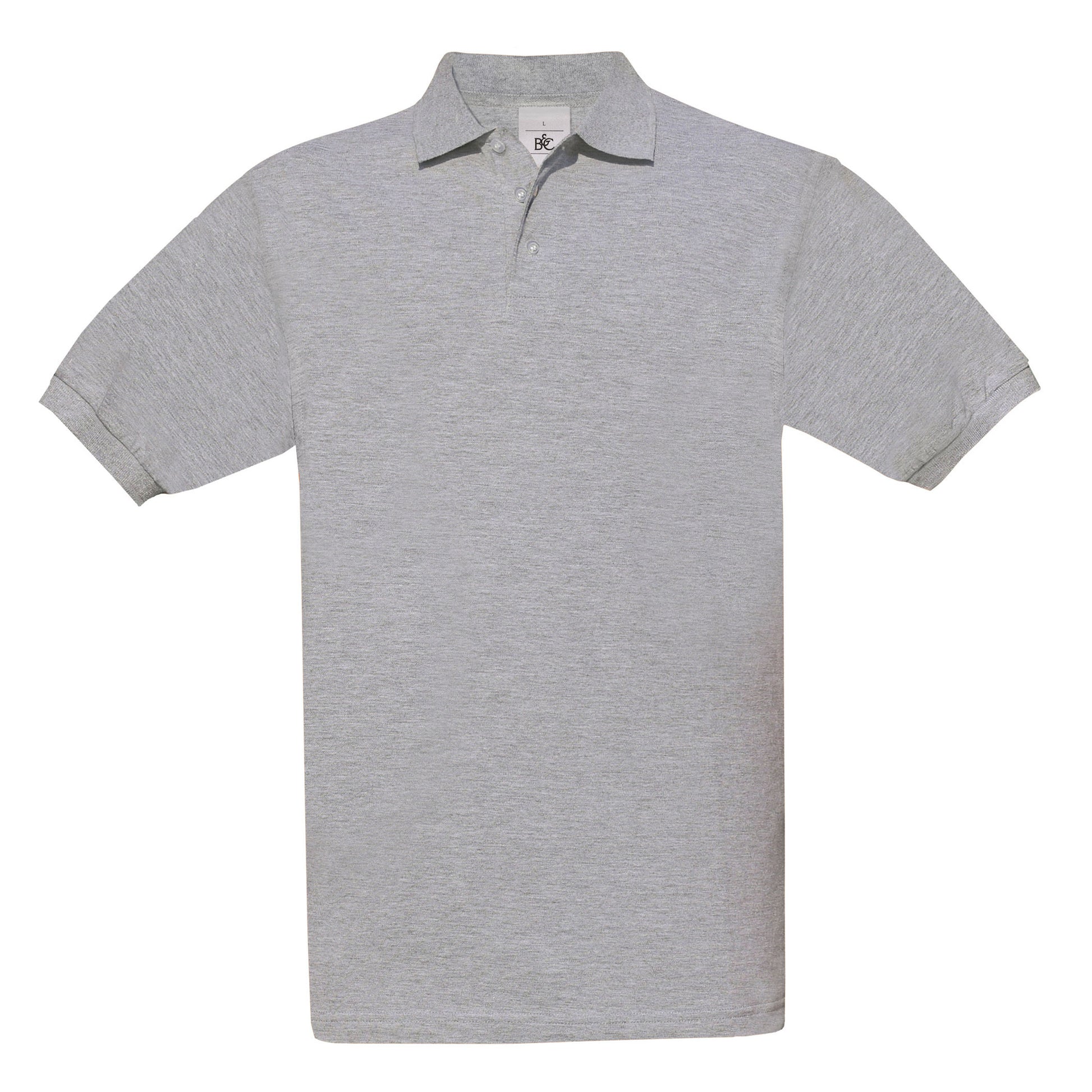 Heather Grey - Front - B&C Mens Safran Polo Shirt