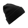 Black - Front - Beechfield Heritage Beanie