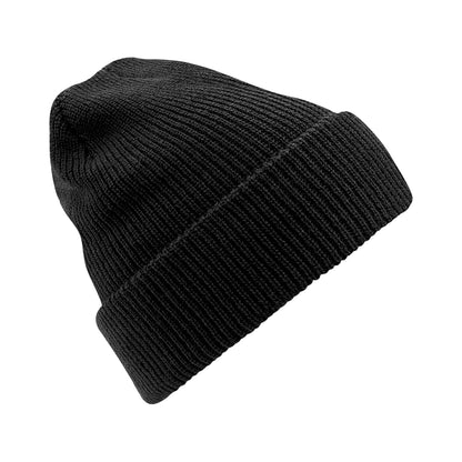 Black - Front - Beechfield Heritage Beanie