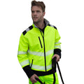 Fluorescent Yellow-Black - Back - SAFE-GUARD by Result Unisex Adult Hi-Vis Ripstop Printable Safety Soft Shell Jacket