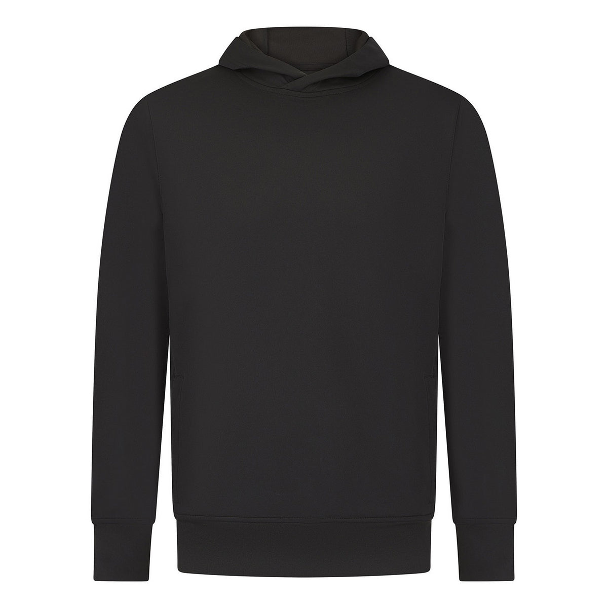 Black - Front - Finden & Hales Unisex Adult Team Plain Hoodie