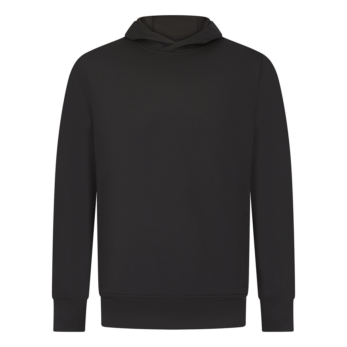 Black - Front - Finden & Hales Unisex Adult Team Plain Hoodie