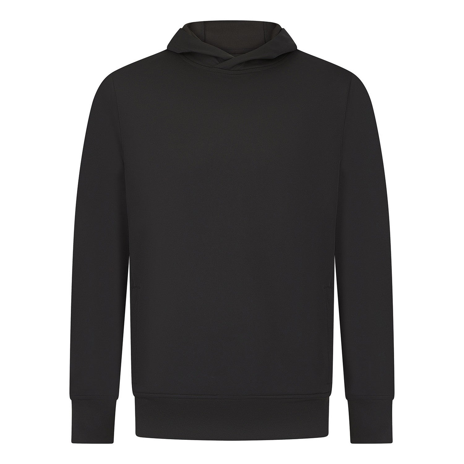 Black - Front - Finden & Hales Unisex Adult Team Plain Hoodie