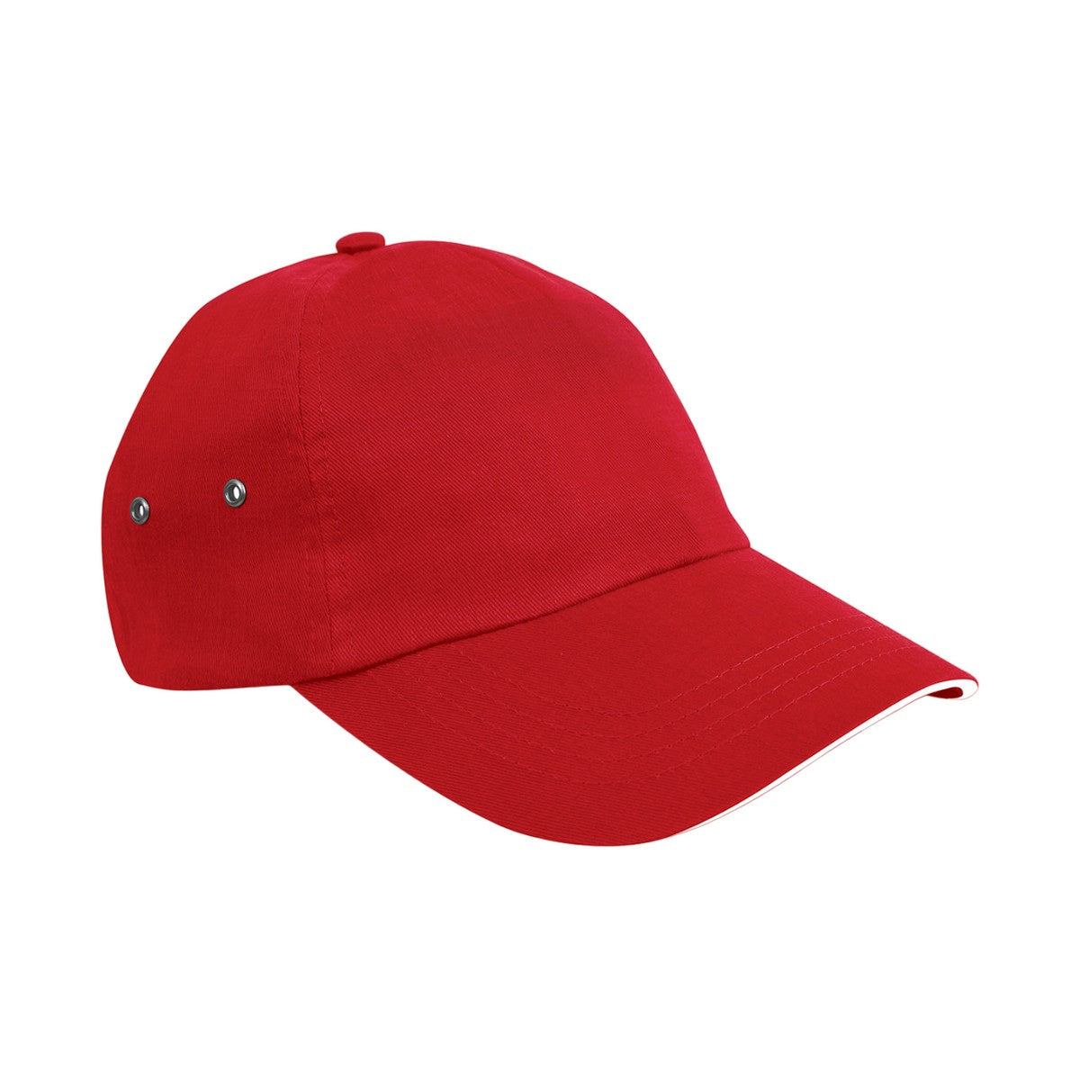 Red-White - Front - Result Headwear Unisex Adult Printers Plush Cotton 5 Panel Cap