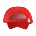 Red-White - Back - Result Headwear Unisex Adult Printers Plush Cotton 5 Panel Cap