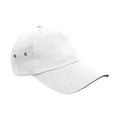 White-Navy - Front - Result Headwear Unisex Adult Printers Plush Cotton 5 Panel Cap