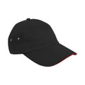 Black-Red - Front - Result Headwear Unisex Adult Printers Plush Cotton 5 Panel Cap