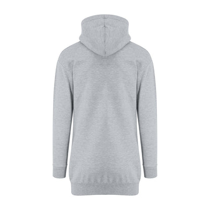 Heather Grey - Back - Awdis Womens-Ladies Heather Relaxed Fit Hoodie Dress