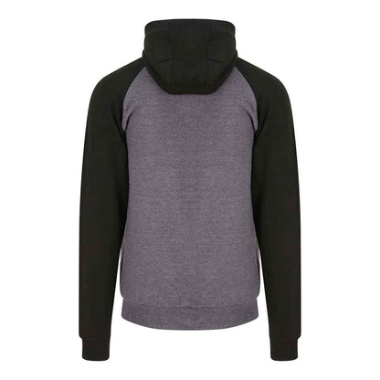 Charcoal-Jet Black - Back - Awdis Unisex Adult Baseball Full Zip Hoodie