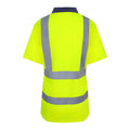 Yellow-Navy - Back - PRORTX Unisex Adult High-Vis Polo Shirt