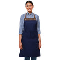 Navy-Brown - Back - Premier Unisex Adult Espresso Full Apron