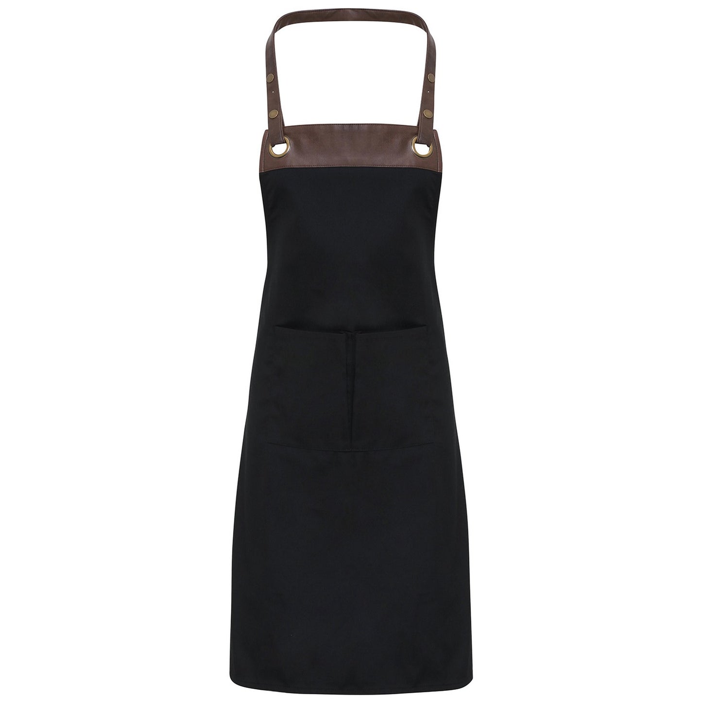 Black-Brown - Front - Premier Unisex Adult Espresso Full Apron