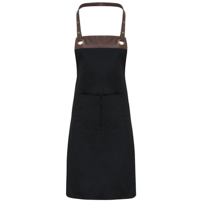 Black-Brown - Front - Premier Unisex Adult Espresso Full Apron