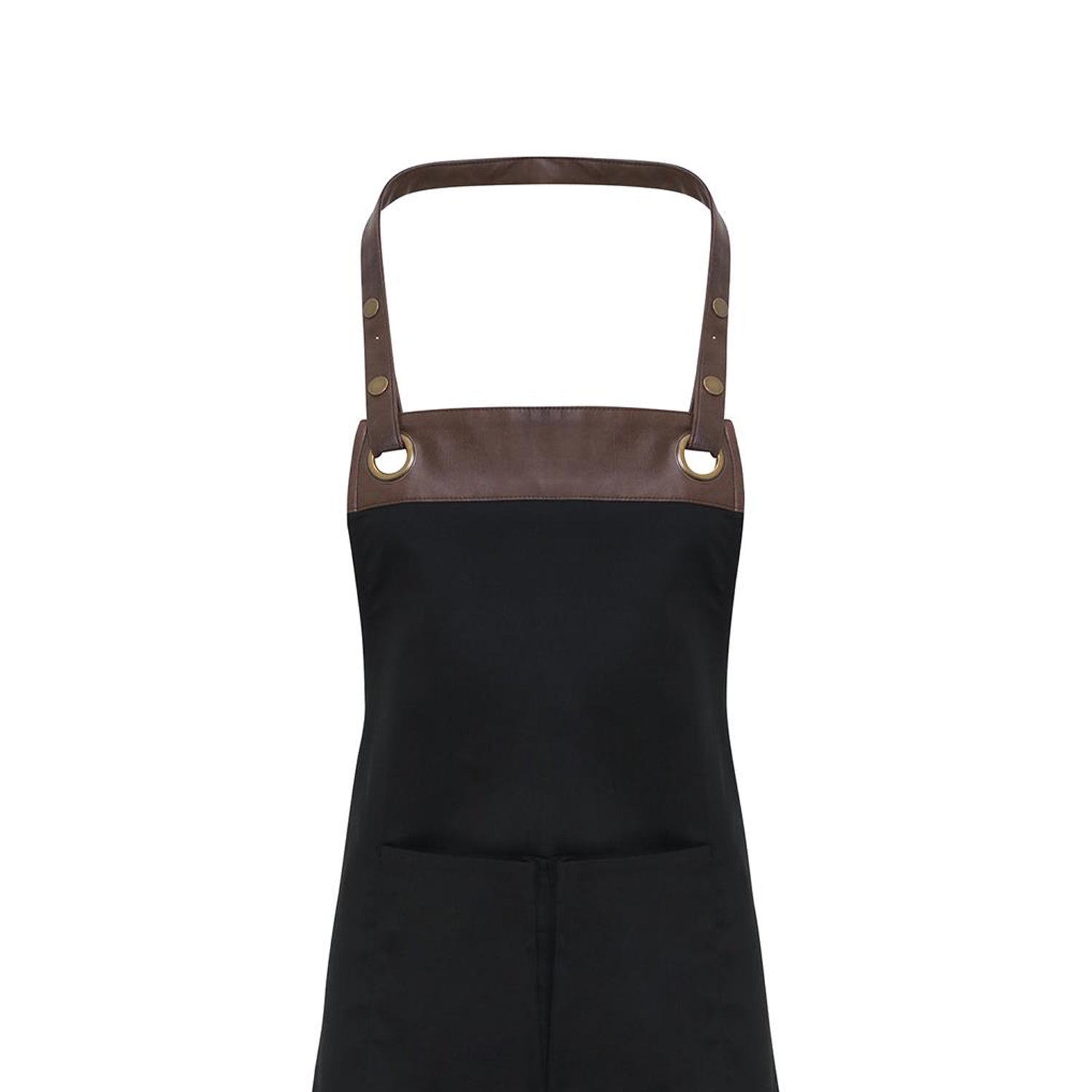 Black-Brown - Back - Premier Unisex Adult Espresso Full Apron