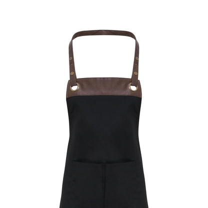 Black-Brown - Back - Premier Unisex Adult Espresso Full Apron