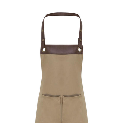 Khaki-Brown - Back - Premier Unisex Adult Espresso Full Apron