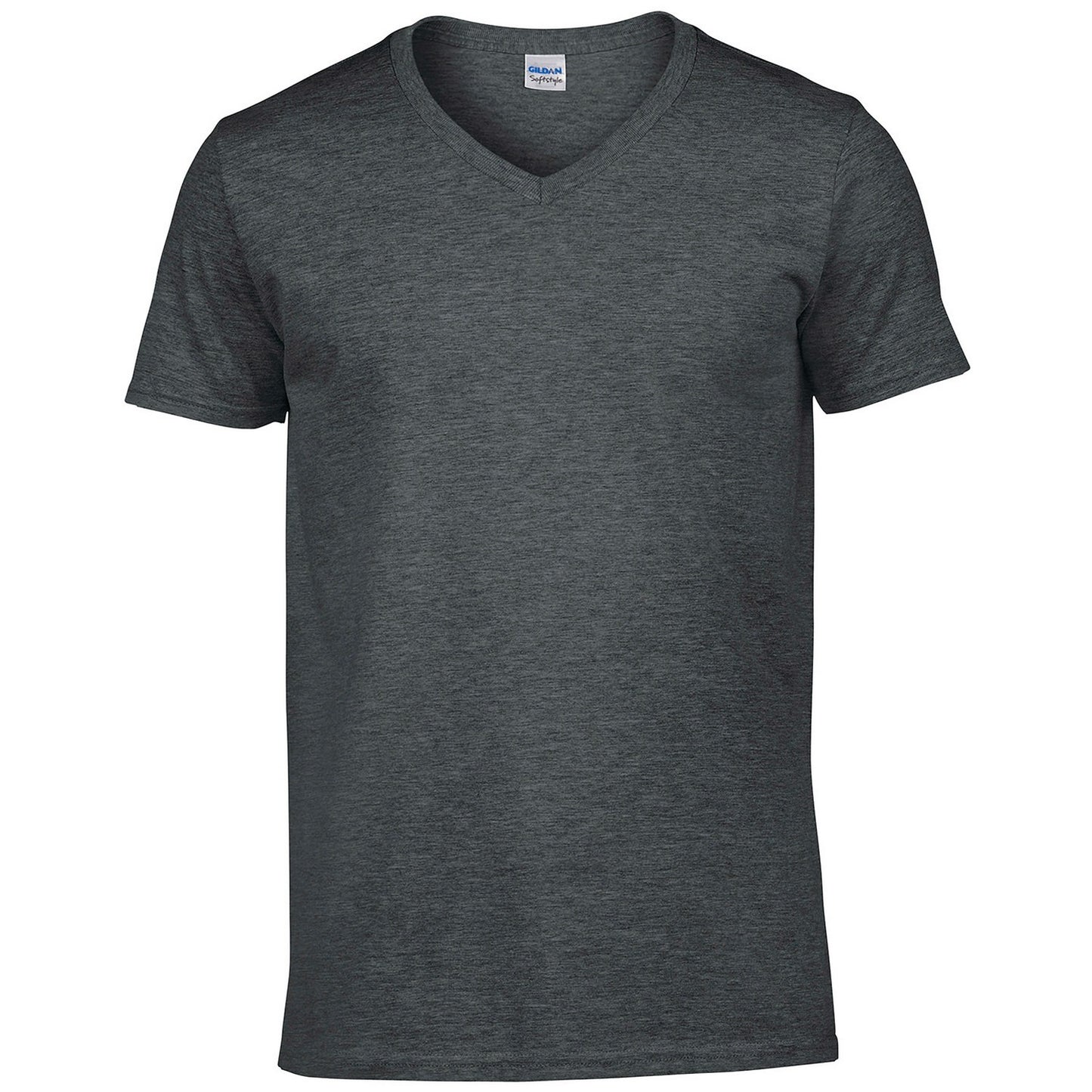 Dark Heather - Front - Gildan Mens Heather V Neck T-Shirt