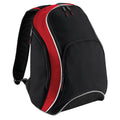 Black-Classic Red-White - Front - Bagbase Teamwear Backpack
