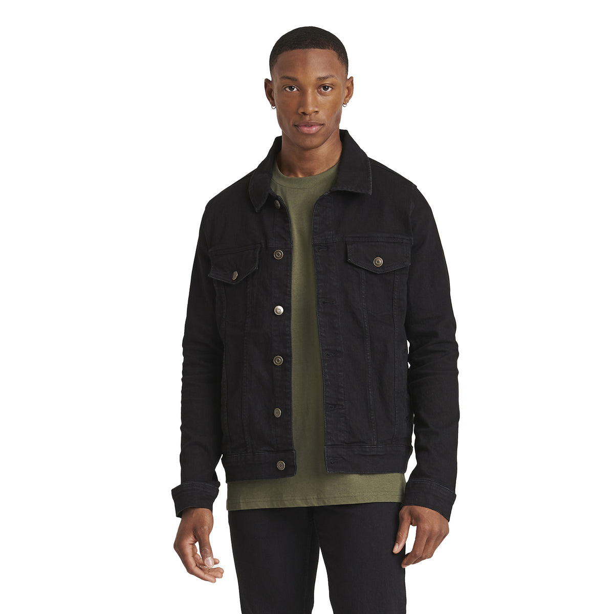 Black - Side - So Denim Mens Noah Denim Jacket