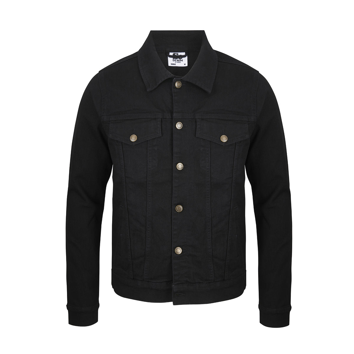 Black - Front - So Denim Mens Noah Denim Jacket