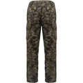 Green-Black-Brown Camo - Back - Kariban Mens Twill Camo Cargo Trousers