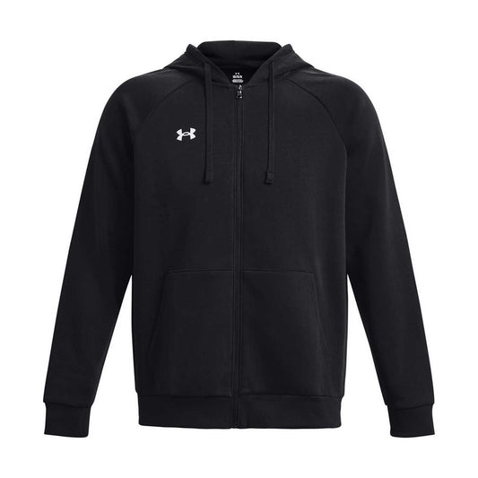 Black - Front - Under Armour Unisex Adult Rival Fleece Full Zip Hoodie