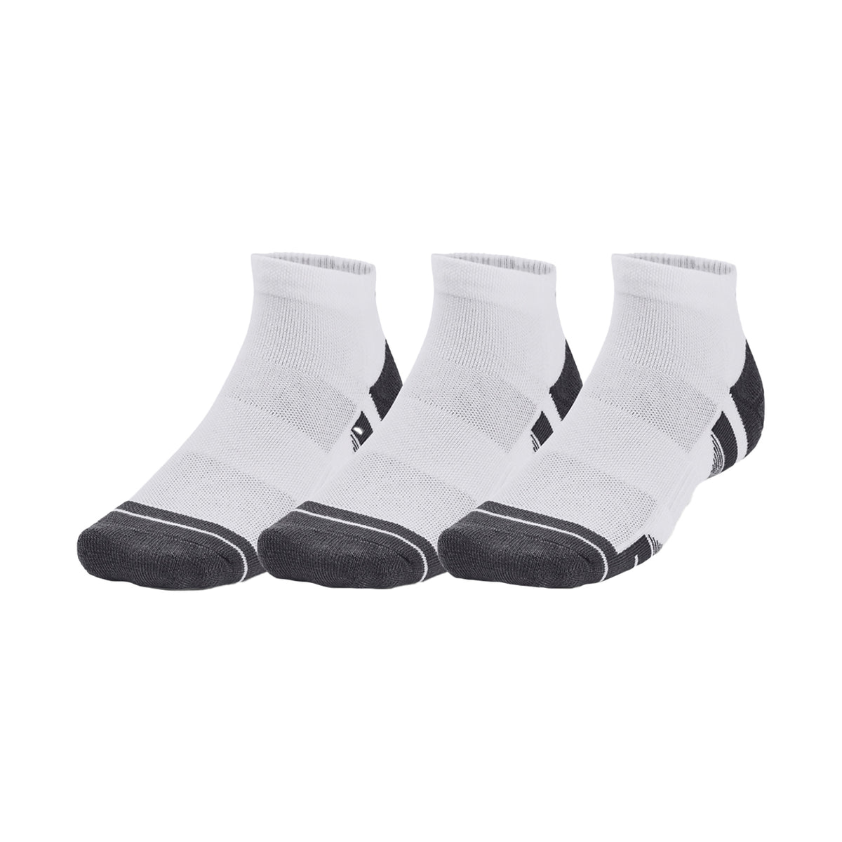 White - Front - Under Armour Unisex Adult Performance Tech Socks (Pack Of 3)
