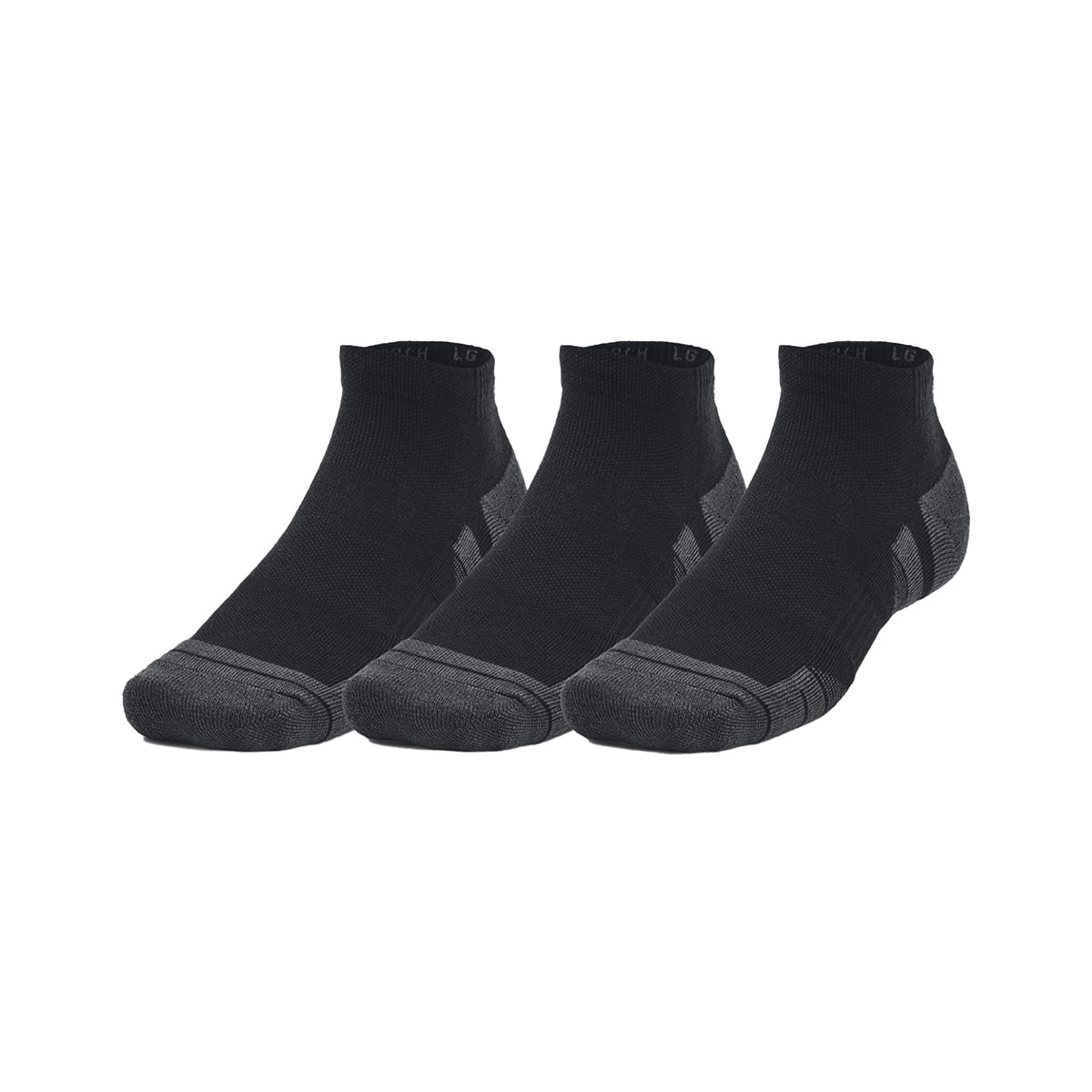 Black - Front - Under Armour Unisex Adult Performance Tech Socks (Pack Of 3)