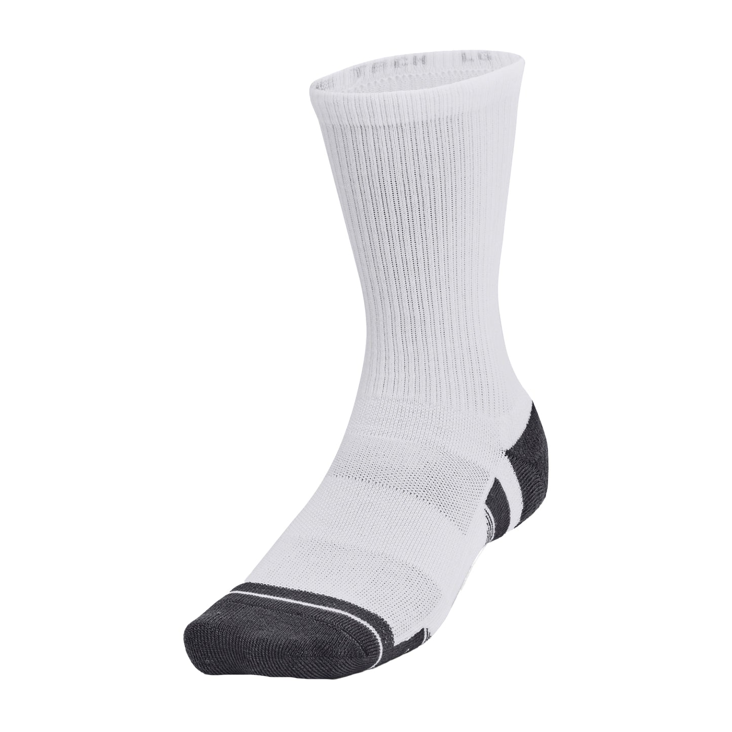 White - Side - Under Armour Unisex Adult Performance Tech Crew Socks (Pack of 3)