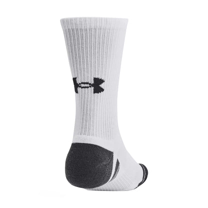 White - Lifestyle - Under Armour Unisex Adult Performance Tech Crew Socks (Pack of 3)