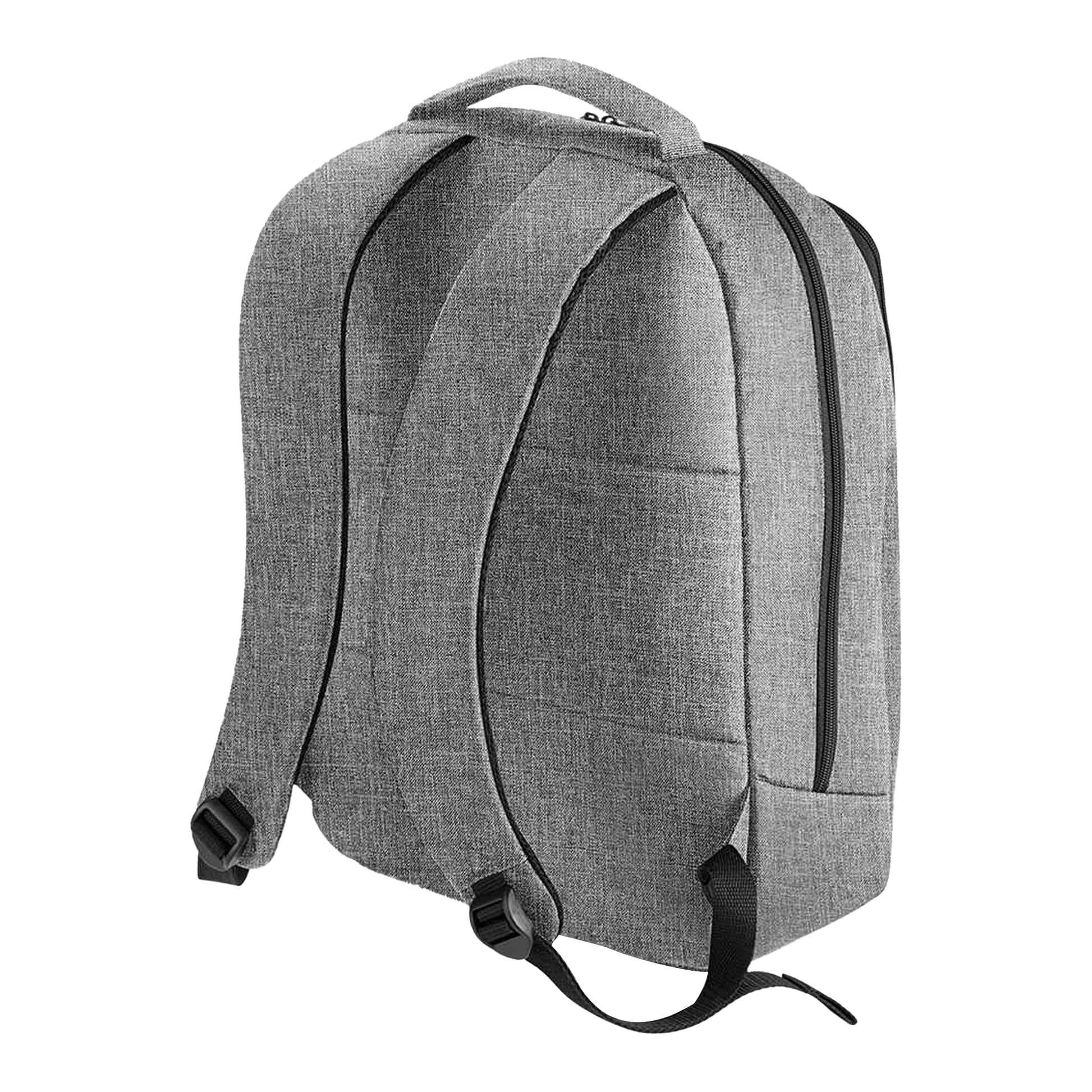 Grey Marl - Back - Quadra Executive Digital Backpack