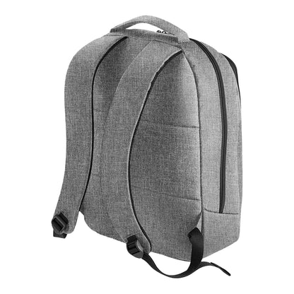 Grey Marl - Back - Quadra Executive Digital Backpack